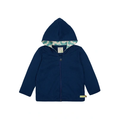 Afbeelding van loud + proud Unisex kinderwafels, GOTS gecertificeerd, Made in Germany sweatjack, ultramarine, 110/116