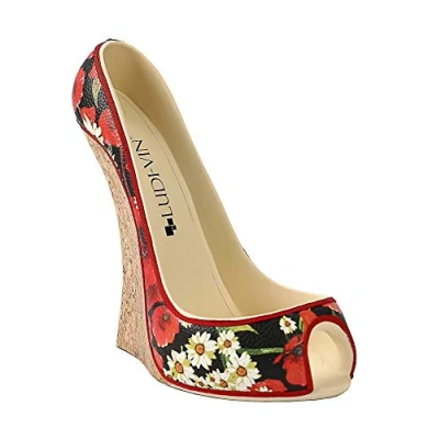 Afbeelding van LUDI VIN Porte bouteille chaussure BUCOLIQUE flessenhouder, hars