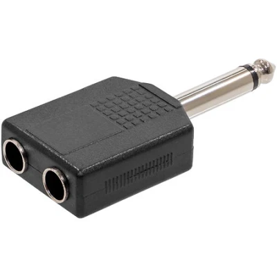 Afbeelding van Plugger adapter 2x Mono Jack 6,3 naar
