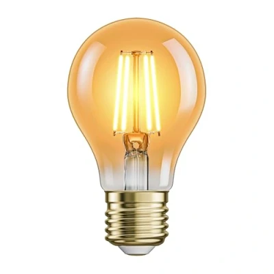 Afbeelding van ledscom.de E27 LED lamp, A60, extra warm wit (2500 K), 4,2 W, 471lm, goudkleurig, gloeilamp, lampvoet, spaarlamp, classic, gloeidraad, gloeilampvorm