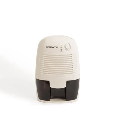 Afbeelding van CREATE DRYZONE Mini luchtontvochtiger, 500 ml, gebroken wit, klein en handig, led display, Peltier systeem, zeer stil eenvoudig te bedienen, automatisch uitschakelsysteem, 22 W