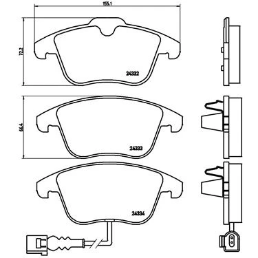 Afbeelding van Brembo Remblokset P 85 112X