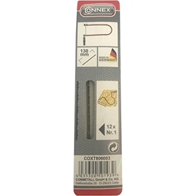 Afbeelding van Connex COXT806003&quot;Taifun&quot; nr. 1 Fretsaw Blade voor hout, zwart, set van 12 stuks