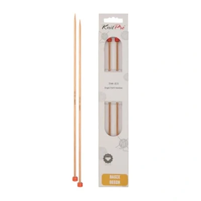 Afbeelding van KnitPro Basix Single Ended breinaalden, van berkenhout, meerkleurig, 30 cm x 3,00 mm