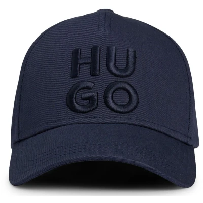 Afbeelding van HUGO Aansluitende pet Jude Stacked met 3d logo borduursel, verstelbare sluiting, unisex