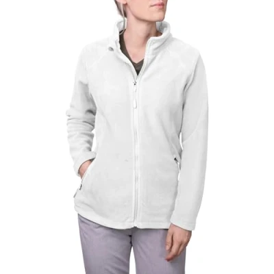 Afbeelding van HRM Dames Fleece Jas met Rits, Wit, Maat S I Vrouwen Premium Fleecejack Gemaakt van Micro Polar Functionele voor Werkkleding Hoogwaardige &amp; Duurzame Dameskleding