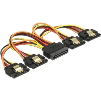 Afbeelding van DeLOCK 60156 SATA kabel 0,15 m 15 pin 4 x Multi kleuren