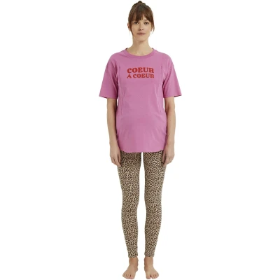 Afbeelding van Vertbaudet T shirt met boodschap voor zwangerschap en borstvoeding in biologisch katoen*