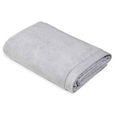 Afbeelding van Sowel® Premium badhanddoek 100 x 150 cm, handdoek van 100% biologisch katoen, gemaakt in Portugal, lichtgrijs