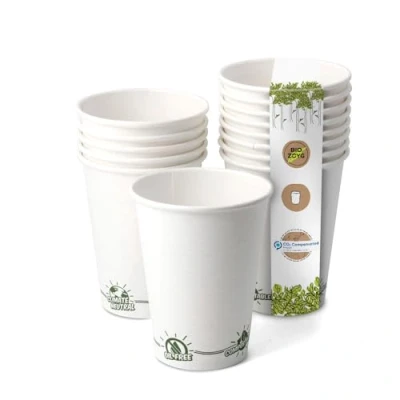 Afbeelding van GREENBOX Recyclebare papieren bekers koffie wit met EcoUp© Icon en PLA coating, 50 Coffee To go wegwerpbeker, biologisch afbreekbaar, 150 ml, koffiebeker, drinkbeker, wegwerpbeker
