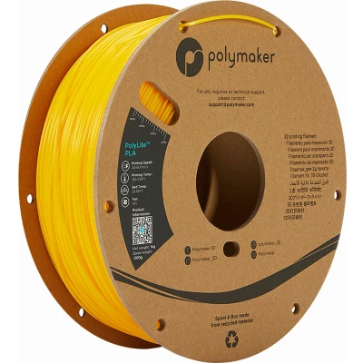 Afbeelding van Polymaker PA02007 PolyLite Filament PLA kunststof 1.75 mm 1000 g Geel 1 stuk(s)