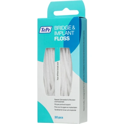 Afbeelding van 3x TePe Bridge &amp; Implant Floss 30 stuks