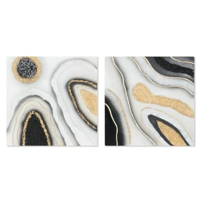 Afbeelding van Schilderij Home ESPRIT Abstract 80 x 3 cm (2 Stuks)