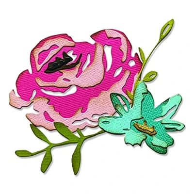 Afbeelding van Sizzix Thinlits Die Set 4PK Brushstroke Flowers #4 665849 Tim Holtz (04 22)