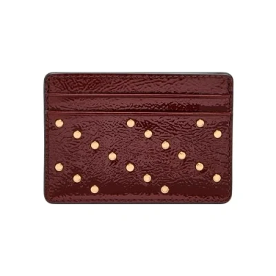 Afbeelding van Fossil Small Steven Visitekaarthouder, Dames, Maat: One Size, Red