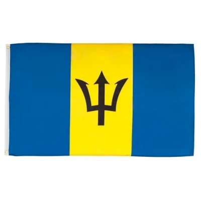 Afbeelding van Barbados Vlag 150x90 cm Barbadische vlaggen 90 x 150 Banner 3x5 ft Licht polyester AZ FLAG