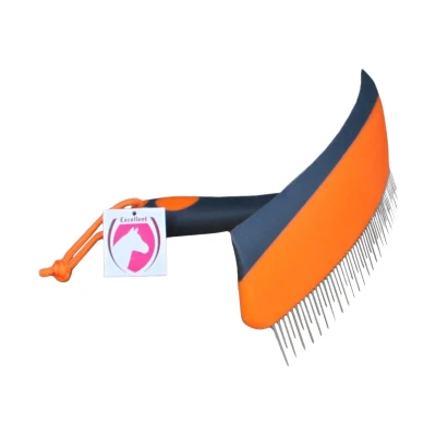 Afbeelding van Hofman Fun roskam &amp; zweetmes oranje/zwart One Size Zwart Oranje