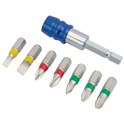 Afbeelding van Draper 82400 Gekleurde Schroevendraaier Bit Set met Magnetische Houder (8 Stuk)