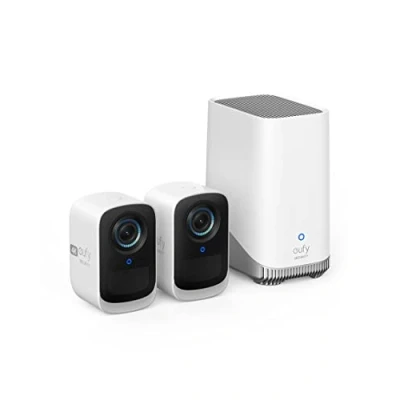 Afbeelding van eufy Security eufyCam 3C 4k draadloze bewakingscamera met AI voor gezichtsherkenning, uitbreidbare lokale opslag, buitencamera, nachtzicht in kleur, geen maandelijkse kosten, 2 camset