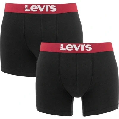 Afbeelding van Levi&#039;s Solid Basic Boxer 2 PACK Onderbroeken, Heren, Maat: Medium, Black