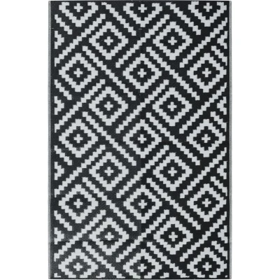 Afbeelding van vidaXL Buitenkleed ARAKIL 190x290 cm PP wit en zwart