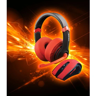 Afbeelding van Dragon War Mouse + Headset 2in1 Comboset (Rood)