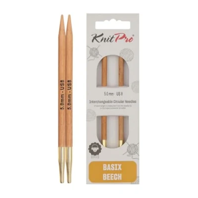 Afbeelding van Knitpro Basix Birch Verwisselbare 5,00 mm cirkelvormige Breipunten 1 telling