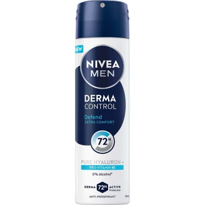 Afbeelding van NIVEA MEN Derma Control Defend Man Antitranspirant 72h Hyaluronzuur Spray 150 ml