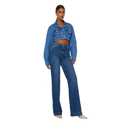 Afbeelding van Trendyol TWOAW24JE00073 Volwassenen Vrouwen Jeans Blauw 42