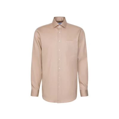 Afbeelding van Seidensticker Regular Overhemd, Heren, Maat: 43, Beige