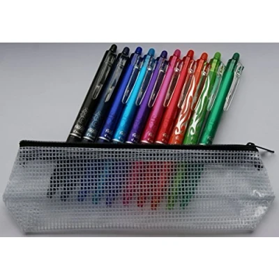Afbeelding van Pilot FriXion Ball Clicker (Knock Intrekbare Gel Ink Pen) 0,7 mm 10 Color Set Gesorteerd (alle Kleuren) (Clicker met tas, 10x)