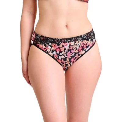 Afbeelding van Sans Complexe Ava Fantasie Brief Zwart/Roze katoen Small Dames