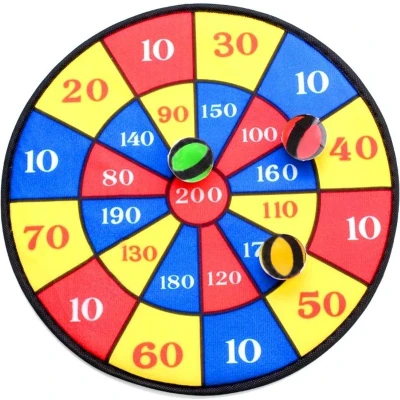 Afbeelding van Johntoy Klitteband dartspel met 3 ballen 36 cm
