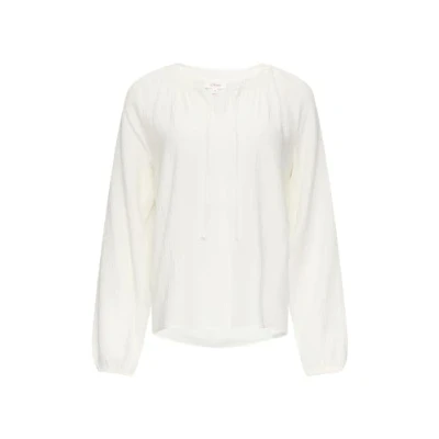 Afbeelding van s.Oliver Gestructureerde blouse met plooitjes, Crème, 40