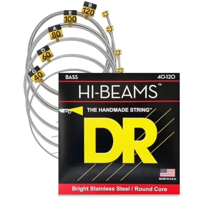 Afbeelding van DR LR5 40 Strings HI BEAM™ Stainless Steel Bass Strings: 5 String Light 120