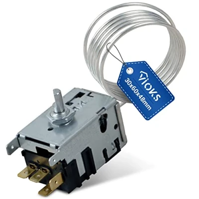 Afbeelding van VIOKS koelthermostaat 4 x 6,3 mm AMP vervanging voor Ranco K59H1300 Liebherr 6151086 Miеle 1513061 Gorenje 596279 Danfoss thermostaat 077B6738 temperatuurregelaar vriezer