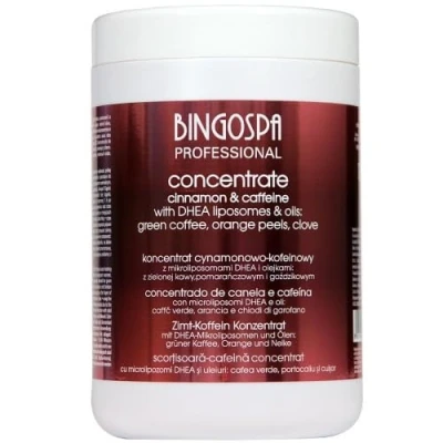 Afbeelding van BINGOSPA Anti cellulitis afslankende kaneel en cafeïne 100% concentraat met liposomen oliën: groene koffie, sinaasappelschil kruidnagel voor versteviging modellering 1000 ml