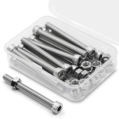Afbeelding van M6 * 70mm 15 Stuks Inbusbout en Moer Combinatie Doos 304 Roestvrijstalen Inbusbouten