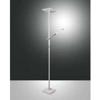 Afbeelding van Fabas Luce Ideal LED vloerlamp met leesarm, wit