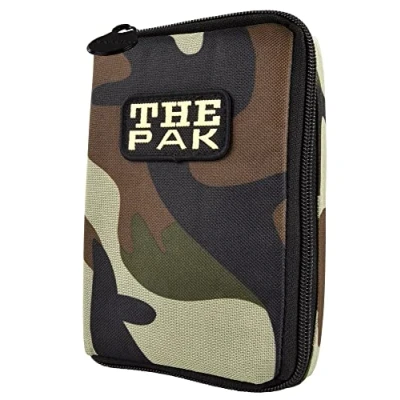 Afbeelding van Karella Darttas The PAK, 13 modellen, handig en perfect voor 1 set darts vele accessoires, dartcase, tas de originele Pak legendarische sinds 1988, Camouflage, Zak met