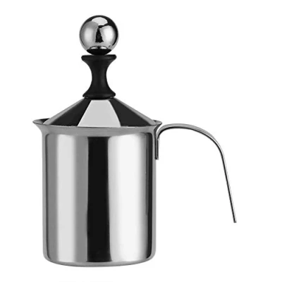 Afbeelding van Yosoo Melkopschuimer roestvrij staal dubbele mesh schuimer cappuccino latte creamer, 400 ml/800 ml (400 ml)