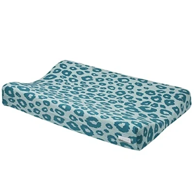 Afbeelding van Meyco Baby Panter aankleedkussenhoes petrol 50x70cm