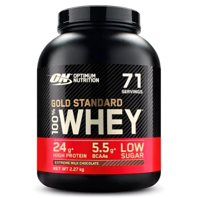 Afbeelding van Standard 100% Whey Protein Extreme Milk Chocolate Proteine Poeder Eiwitshake 71 doseringen (2270 gram)