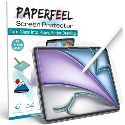 Afbeelding van [2 Stuks] Paperfeel Screen Protector voor iPad Air 11 inch 2024 M2 Model Schermbeschermer, Mat Papier Beschermfolie Apple Pencil Schrijven, Tekenen, Anti glare, vingerafdruk, kras