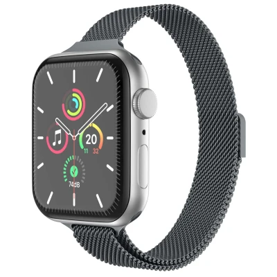 Afbeelding van Apple Watch bandje Milanees Blauw Geschikt voor Series1/2/3/4/5/6/7/8/9/10/SE (38/40/41 mm) Series 10 (42 Indigo Black Friday