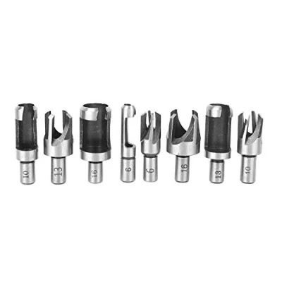 Afbeelding van 8st Hout Plug Conische Frees Claw Boor Frezen voor Afkanting Bank en Boormachine