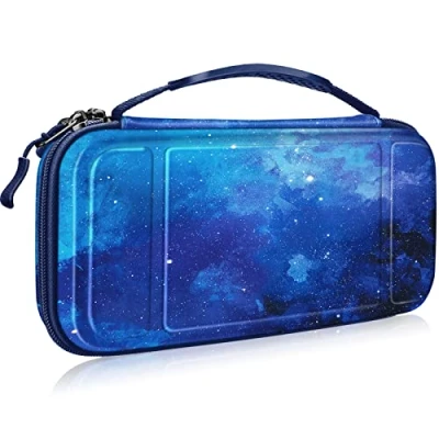 Afbeelding van Fintie Carry Case voor Nintendo Switch/Switch Oled [Schokbestendig] Harde Hoes Beschermhoes Draagbare tas met 10 kaartsleuven binnenzak Switch Console Joy Con accessoires, Starry Sky