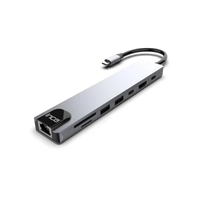 Afbeelding van INCA ITPC 7T Type C Hub X8 Combo Converter + Multiplex Aluminium behuizing
