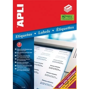Afbeelding van Apli witte etiketten Ft 105 x 148 mm (b h), 1.000 stuks, 4 per blad