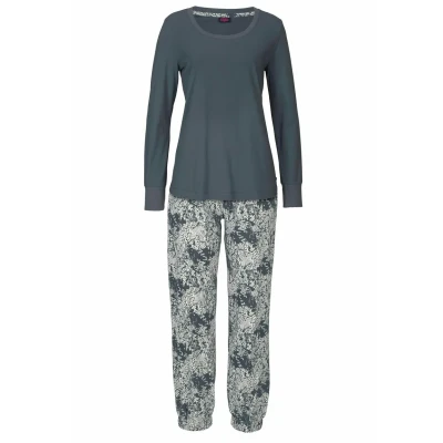 Afbeelding van Buffalo Pyjama, Dames, Maat: 32/34, Grau gemustert